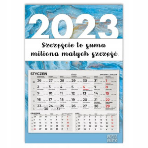 Kalendarz Jednodzielny Na Ścianę MAŁE SZCZĘŚCIA Wz