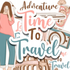 Naklejki Do Planera Kalendarza Bujo TIME TO TRAVEL