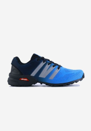 Buty sportowe męskie TREKKINGOWE lekkie niebieskie 11 Monette 46 Niebieski