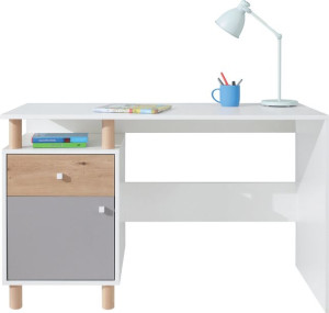 Nowoczesne BIURKO z Szuflada Półki 125 cm  FABIŚ