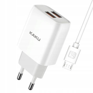 Ładowarka Sieciowa Zasilacz 2xusb +kabel Micro Usb
