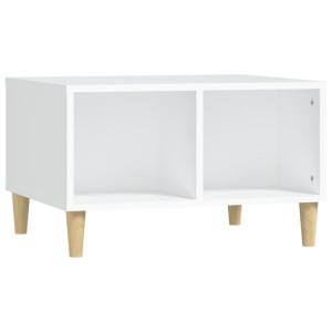 Stolik kawowy, biały 60x50x36,5 cm, materiał drewnopochodny