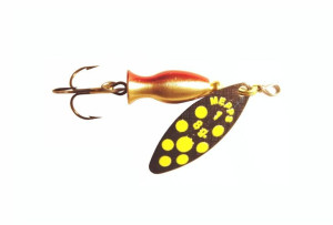 Mepps AGLIA LONGHEAVY czarna / żółte kropki 2 / 16 g