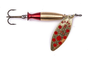 Mepps AGLIA LONGHEAVY złote / czerwone kropki 3 / 24 g