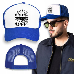 CZAPKA ATRAMENT Daszek Na Wiosnę DRINK DRUNK Wzory
