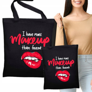 TORBA EKO Czarna Na Prezent MORE MAKEUP Top Wzory