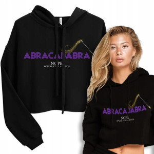 Wygodna Krótka Cropped Bluza ABRACADABRA Wz - M