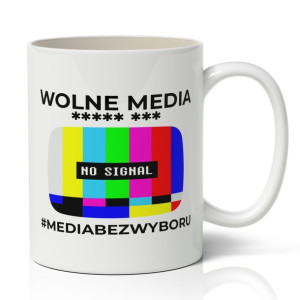 KUBEK BIAŁY WOLNE MEDIA 03 protest tvn ***** ***