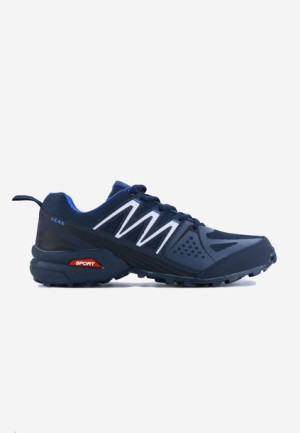 Buty sportowe męskie trekking granatowo niebieskie4 Stéphane Granatowy 43