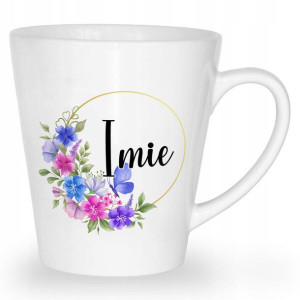 KUBEK LATTE PREZENT dla Twoje IMIĘ WZORY Motyle