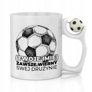 KUBEK PIŁKA w uchwycie PREZENT PIŁKARZA dla FANA