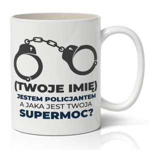 KUBEK Prezent dla POLICJANTA Wiele Wzorów - IMIĘ