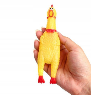 Piszcząca zabawka dla psa - kurczak, 16 cm