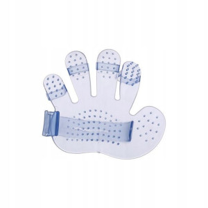 Rękawica do masażu i kąpieli psa - niebieska