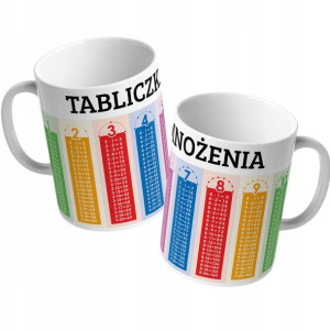 KUBEK z TABLICZKĄ MNOŻENIA do Nauki Wzory + IMIĘ