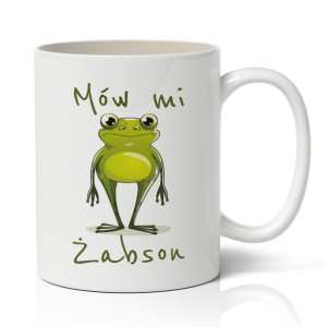 Śmieszny KUBEK wzór ŻABA 01 prezent + GRATIS