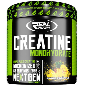 Creatine KREATYNA MONOHYDRAT - Real Pharm - 300g COLA LIMETE