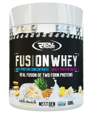 Fusion Whey białko odżywka 50/50 WPI WPC Real Pharm 600g MIĘTA CZEKOLADA