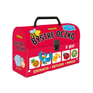 Kuferek Bystre Oczko Gra Edukacyjna 8 Gier Adamigo