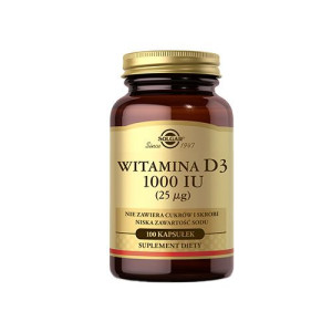 SOLGAR Witamina D3 2000IU (2caps) - 100caps.
