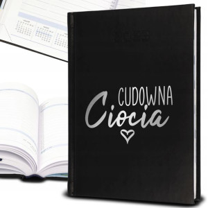 KALENDARZ A5 2023 Prezent Cudowna Ciocia SILVER WZ