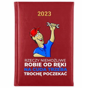 KALENDARZ Dzienny A5 2023 dla MECHANIKA Twoje IMIĘ