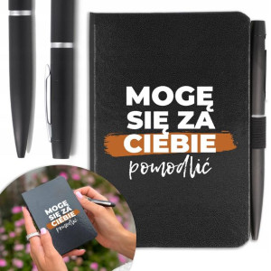 NOTES A6 + DŁUGOPIS Prezent Religijne CYTATY Wzory
