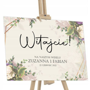 TABLICA Powitalna na ŚLUB Wesele 50x70 Dużo WZORÓW
