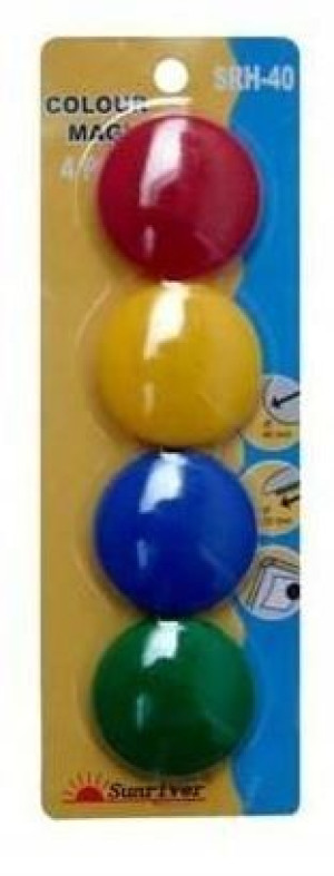Magnesy do tablic 40mm (4szt.) mix kolor