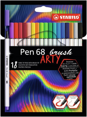 Zestaw pisaków STABILO PEN 68 BRUSH pud.karton 8 k