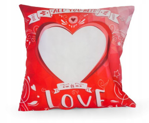 Poszewka satynowa na poduszkę 38x38cm RED LOVE