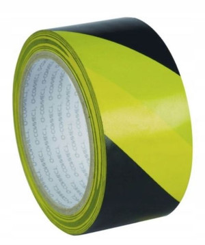 Taśma BHP Q-CONNECT 50mmx20m czarno-żółta