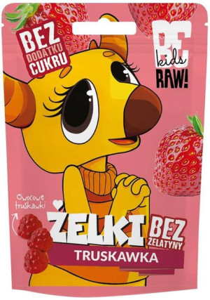 Żelki truskawka Bez Cukru 35 g BeRAW! Kids