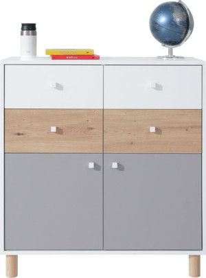 Pojemna  KOMODA FABIŚ  SZUFLADY PÓŁKI  85 cm