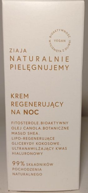Naturalnie pielęgnujemy krem nawilżający na noc 50ml