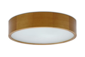 Katia 375 jasny dąb, okrągły plafon drewniany 2x E27