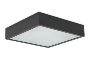 QUADRO 385 czarny kwadratowy plafon drewniany