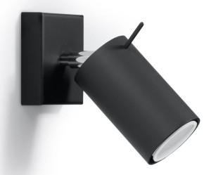 Czarny kinkiet RING lampa ścienna okrąg koło