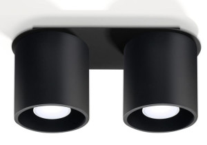 Plafon ORBIS P2 czarny walec tuba spot GU10