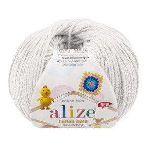 Włóczka Alize Cotton Gold Hobby - 533 Jasny Szary