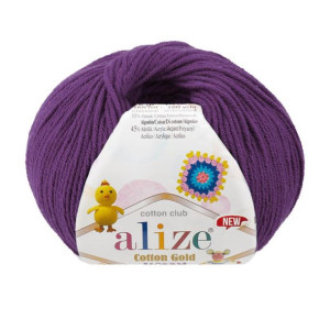 Włóczka Alize Cotton Gold Hobby - 122 Śliwkowy