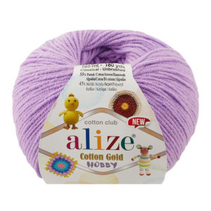 Włóczka Alize Cotton Gold Hobby - 43 Jasny Fioletowy