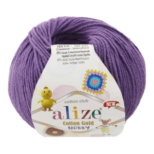 Włóczka Alize Cotton Gold Hobby - 44 Fioletowy