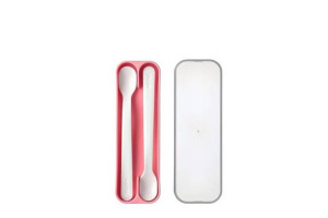 Zestaw 2 łyżeczek treningowych Mio Pink Little Dutch