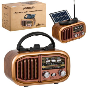 Stare Radio Retro Retropolis Austin Bluetooth Solar Powerbank 1200 USB