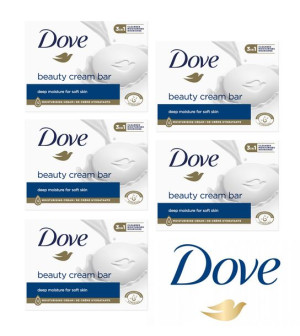 DOVE Mydło w kostce BEAUTY CREAM BAR 90g Zestaw x5