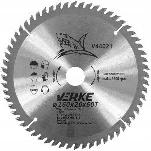 Tarcza Piła Widiowa Do Drewna 160 X 20mm 60t Widia