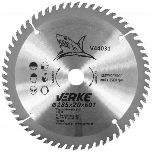 Tarcza Piła Widiowa Do Drewna 185 X 20mm 60t Widia