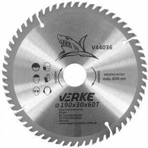 Tarcza Piła Widiowa Do Drewna 190 X 30mm 60t Widia