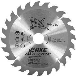 Tarcza Piła Widiowa Drewna 150 X 22,2 Mm 24t Widia